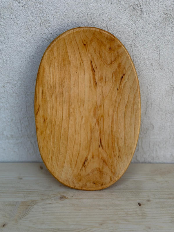 Albie Ovală Sculptată Manual din Lemn (Dough Bowl) – Tavă Rustic & Centru de Masă
