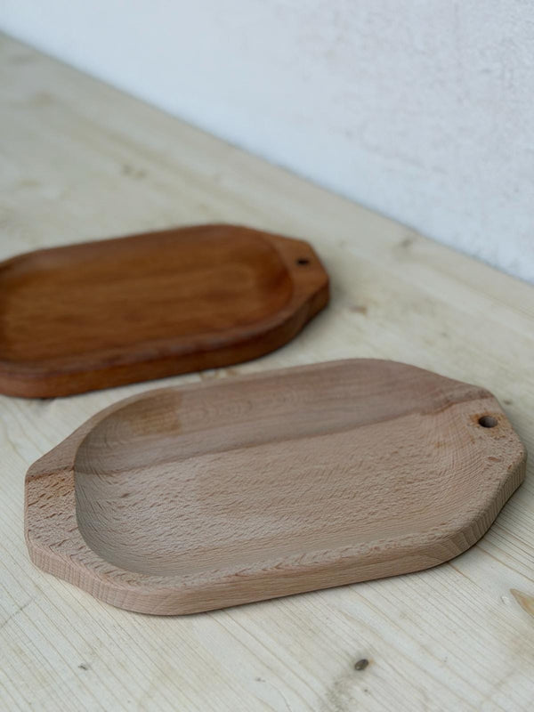 Tavă Mare de Servire din Lemn Masiv cu Mânere Sculptate – Centru de Masă Rustic - Detaliu 3