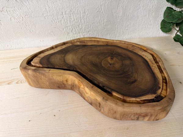 Tocător Masiv din Nuc cu Șanț de Scurgere – Butcher Block BBQ & Friptură (5 cm grosime) - Detaliu 4