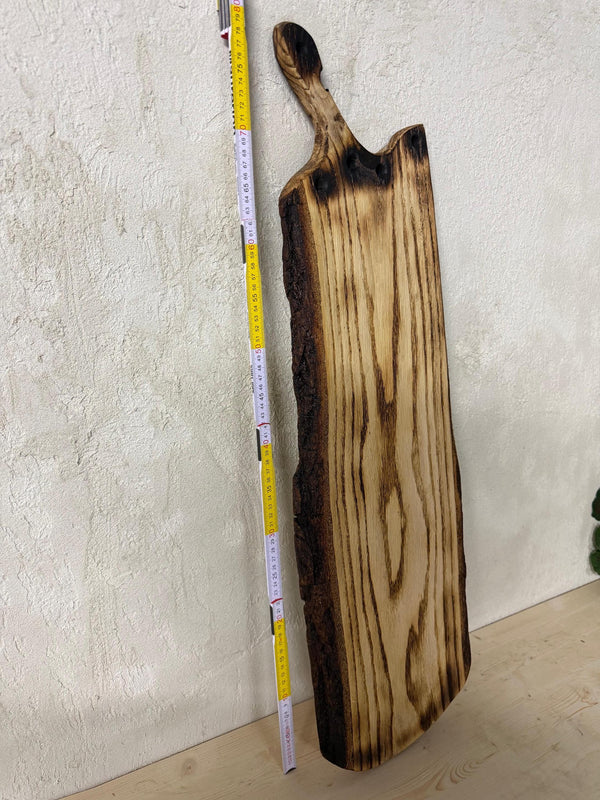 Platou Extra Lung din Stejar Tratat Shou Sugi Ban – Design Wabi-Sabi Japonez / Rustic - Detaliu 5