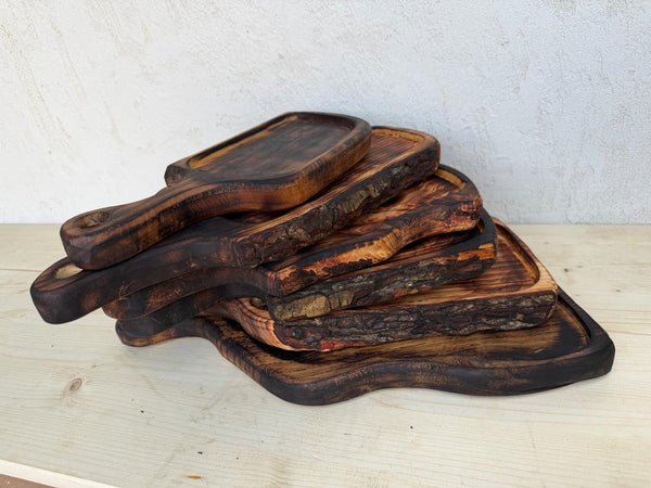 Tocător Friptură din Lemn Tratat Termic (Burnt Wood) cu Șanț de Scurgere - Detaliu 5