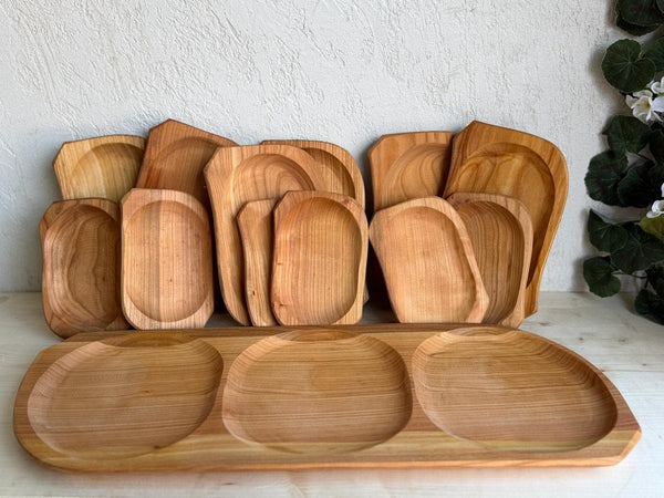 Set Rustic 13 Piese din Lemn Natural pentru Servire Tapas & Charcuterie