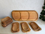 Set Rustic 13 Piese din Lemn Natural pentru Servire Tapas & Charcuterie - Detaliu 4