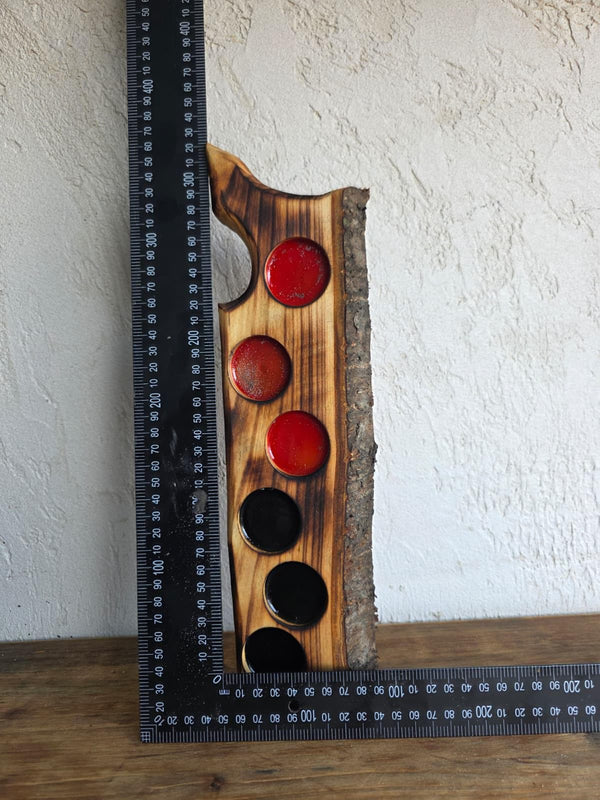Platou Servire Shoturi & Degustare Whiskey din Lemn Ars Live Edge – Bar & Man Cave - Detaliu 3